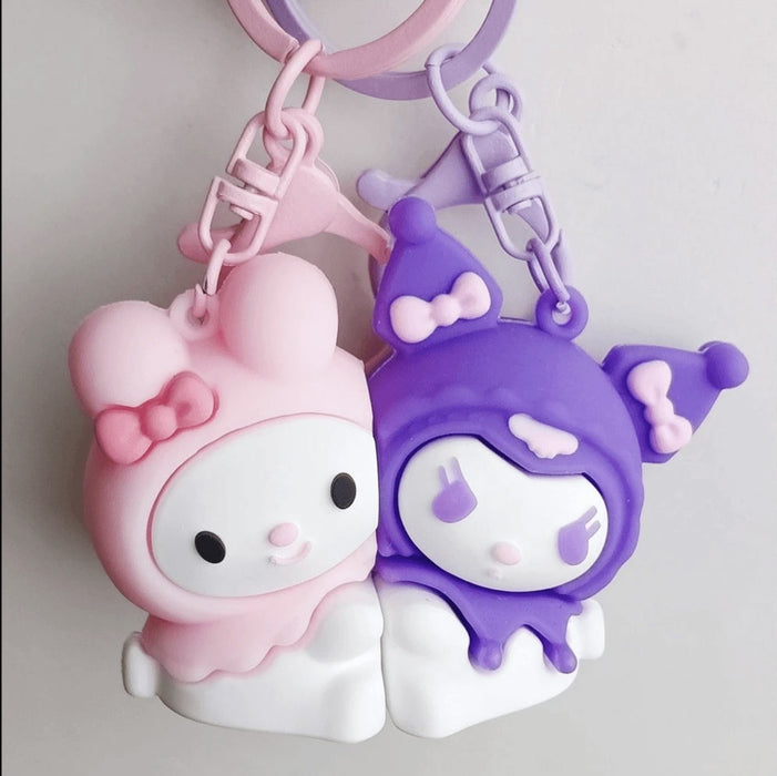 Wholesale  Magnet  Keychain Cute cartoon Keychain Pendant Student Couple Girlfriend Gift