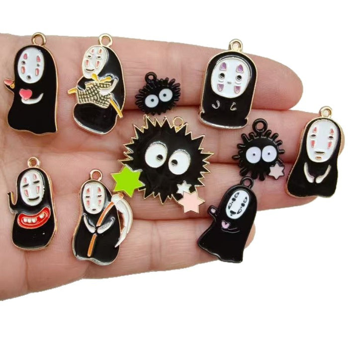 Wholesale 10pcs Anime Alloy Oil Drip DIY Pendant Decoration Ornament