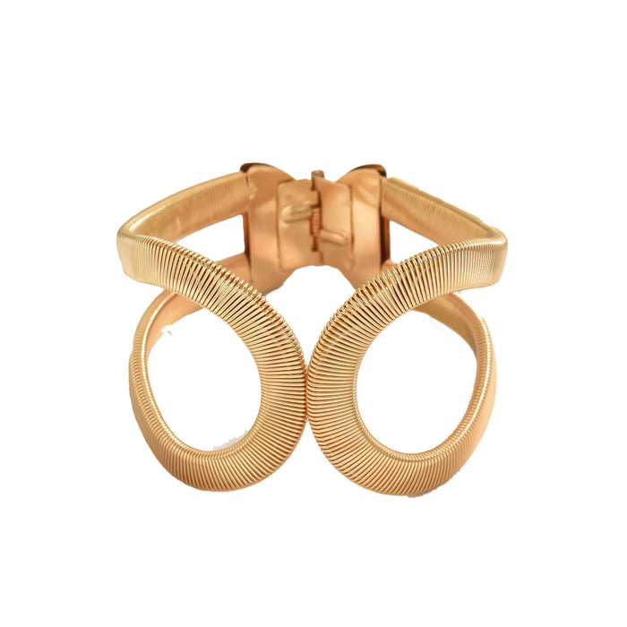 Wholesale Simple Exaggerated European and American Style Women's Bracelet Jewelry Personality Spring Folding and Winding Design Niche Bracelet Jewelry