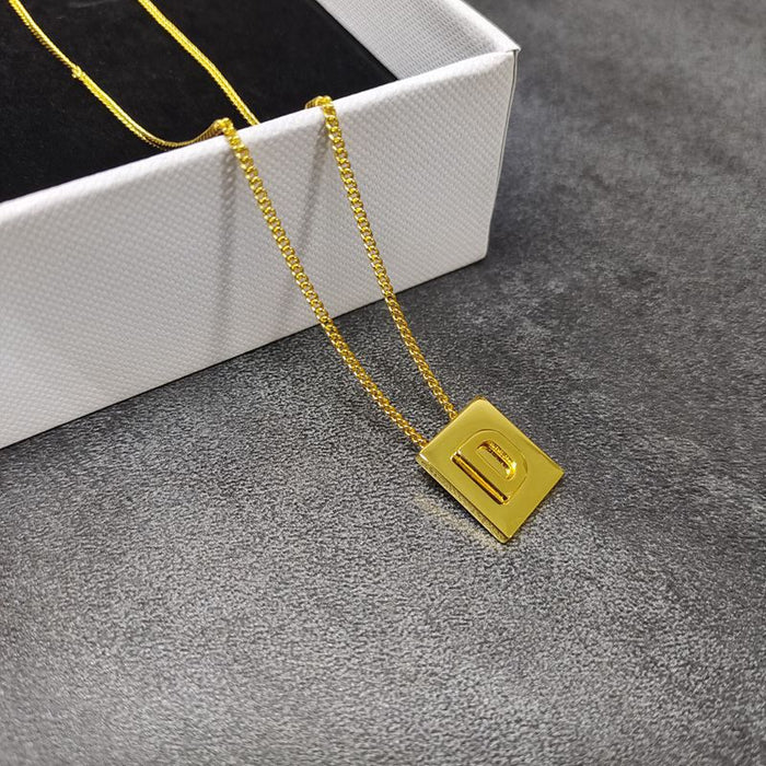 Wholesale Letter necklace gold plated clavicle chain