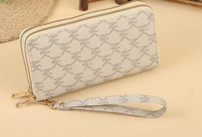 Wholesale Large Capacity Double Zipper PU Wallet JDC-WT-HNG004