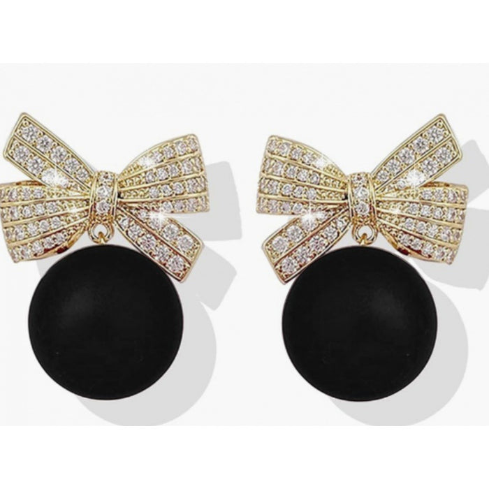 Wholesale Silver needle red pearl studded diamond earrings, niche design, light luxury earrings wholesale