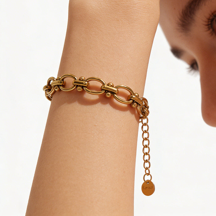 Wholesale Stainless Steel Vintage Circle Design Bracelet