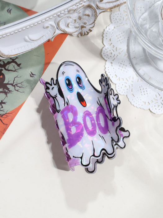 Wholesale  Acrylic Hair Claw Clip For Women Creative Pumpkin Ghost Bat Shark Design Fashion Accessory Resale