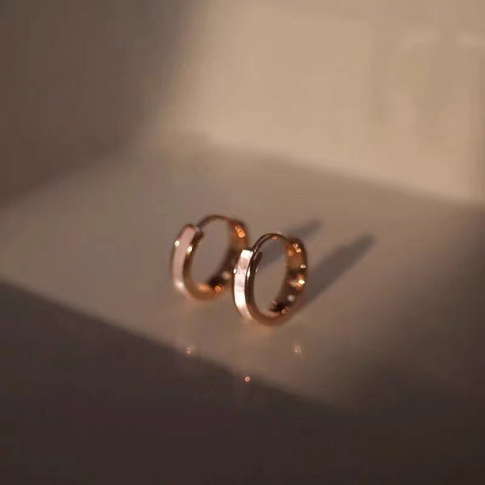 Wholesale Simple plain ring ear buckle for women ear ring