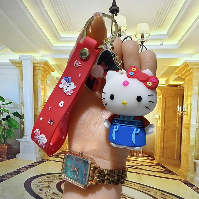 Wholesale  Cat Keychain   Cartoon  key chain Bag Car Key Pendant Couple  Small Gift