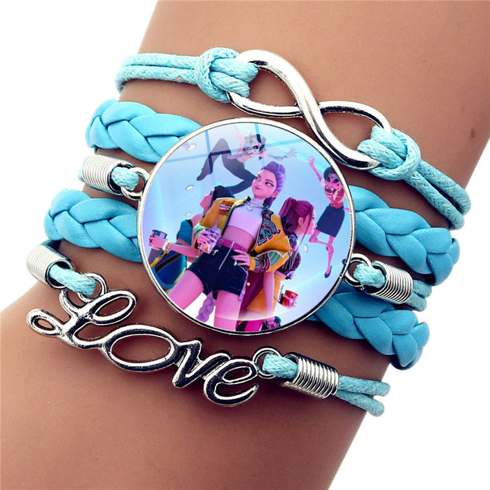 Wholesale K-POP Bracelet for Women,  Anime Cartoon Merchandise Leather Accessories