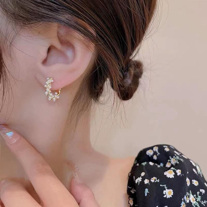 Wholesale Personalized temperament retro niche earrings earrings versatile earrings silver needle retro earrings