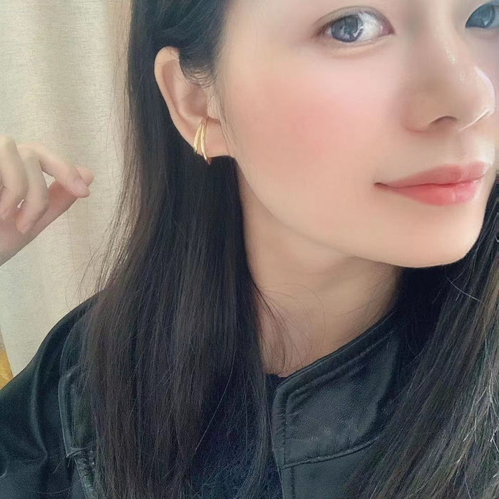 Wholesale Ear Clip Eardrop Women's Ear Clip Metal Ear Hanging Earrings