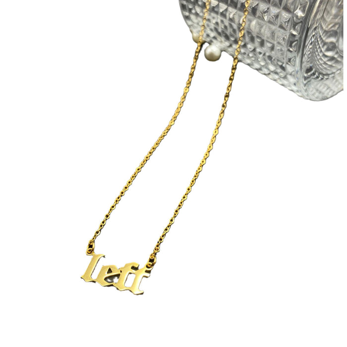 Wholesale left navigation necklace non-fading clavicle chain letters