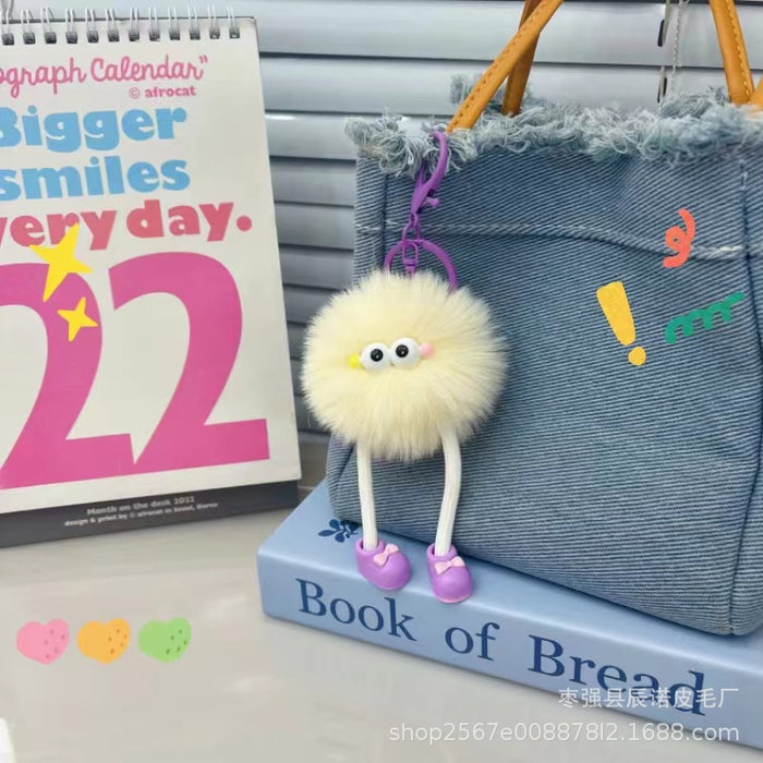 Wholesale Glasses plush pendant, niche keychain bag