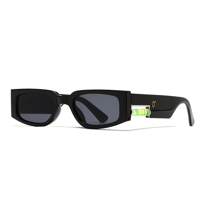 Wholesale Sunglasses PC Square Small Frame Green Tube Zero DegreeMOQ≥2 JDC-SG-YuX002