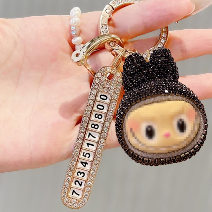 Wholesale Cute cartoon rhinestone keychain