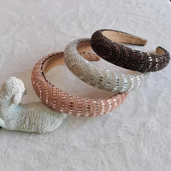 Wholesale Baroque sponge rhinestone Internet celebrity headband hair accessories headband for women