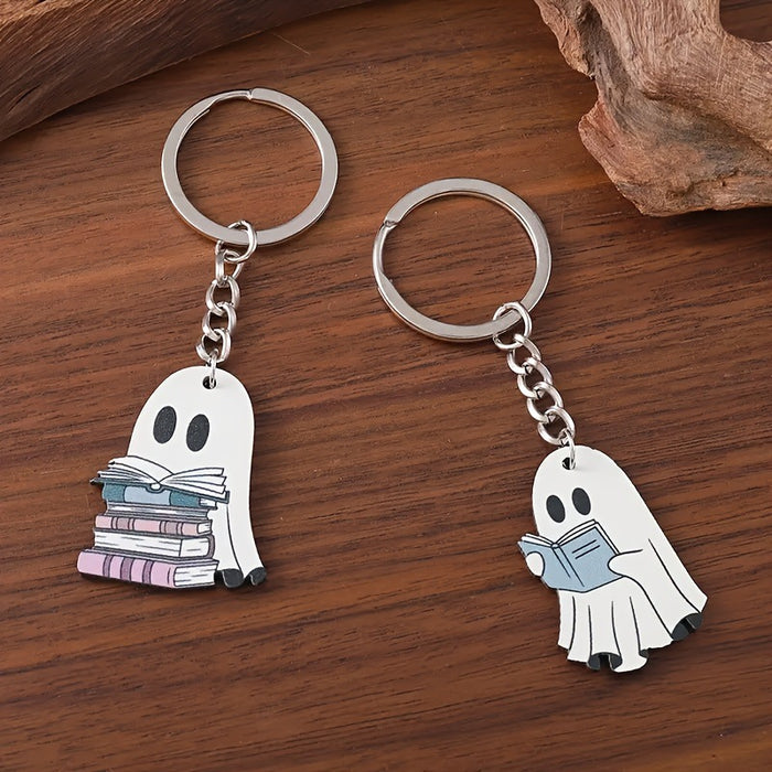 Wholesale  Book Ghost Acrylic Keychain Bag Charm MOQ≥10