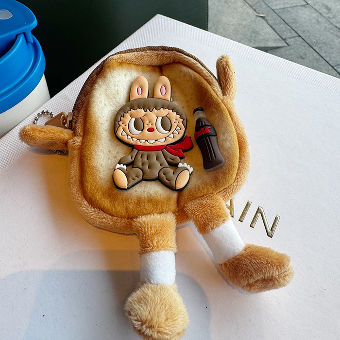 Wholesale Cute Cartoon Toast Coin Purse  Versatile Storage Bag  Bag Charm Keychain Shoulder Bags