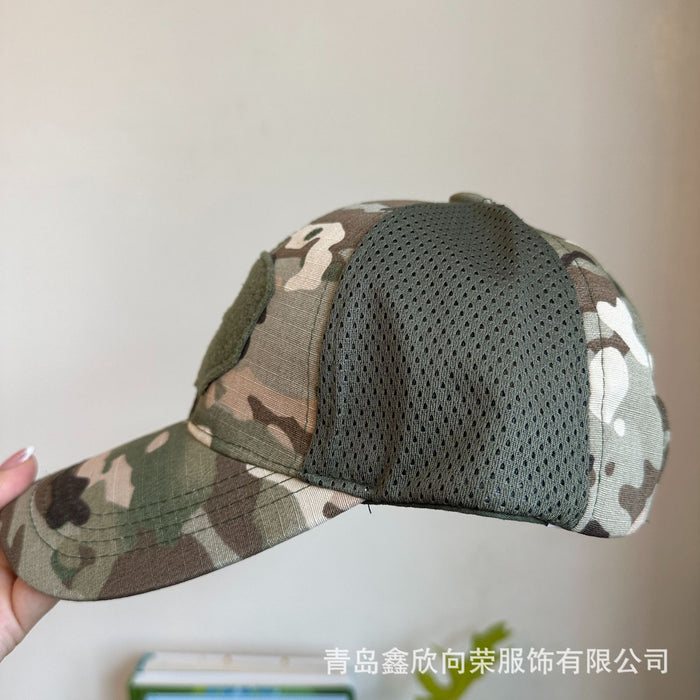 Wholesale Camouflage military fan tactical baseball cap, outdoor hiking and sunshade tactical net cap, hiking and camping sunshade cap