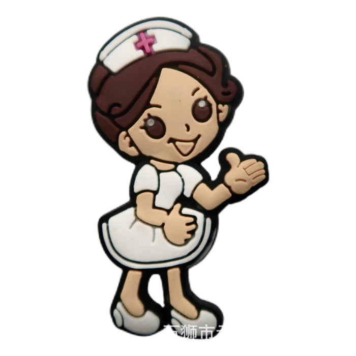 Wholesale 100pcs Medical Angel Cartoon Hole Shoes Decorative Buckle Shoe Flower Buckle Cute Hole Bag Accessories