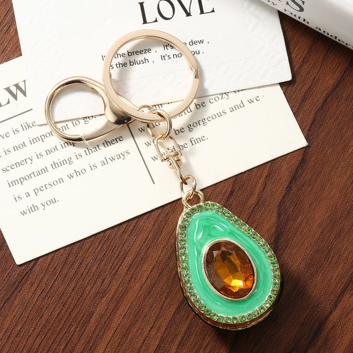 Wholesale Fruit Shaped Metal Keychain Decorative Bag Charm MOQ≥2