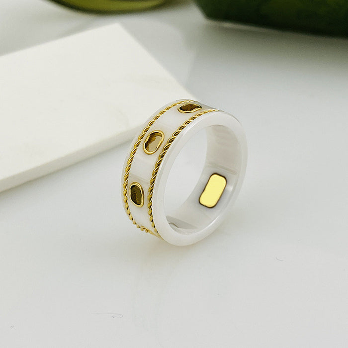 Wholesale Bee Planet Ceramic Ring JDC-RS-QingC003