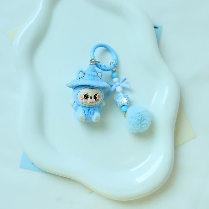 Wholesale Flocking wizard key chain pendant cute doll accessories mobile phone accessories pendant