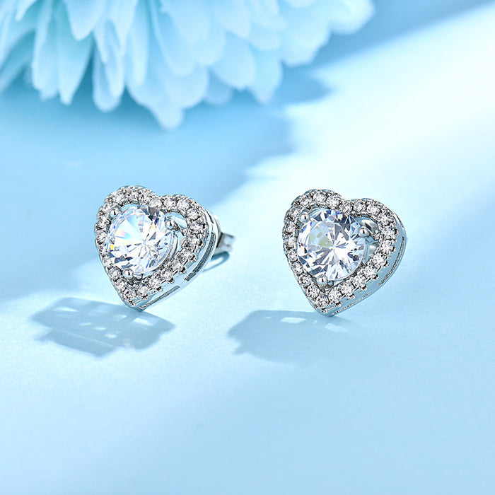 Wholesale Love earrings, light luxury temperament, heart-shaped earrings