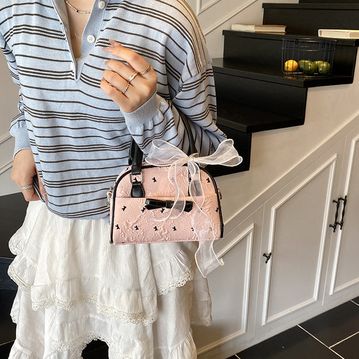 Wholesale Vintage niche crossbody bag, new fashionable bow shaped handbag