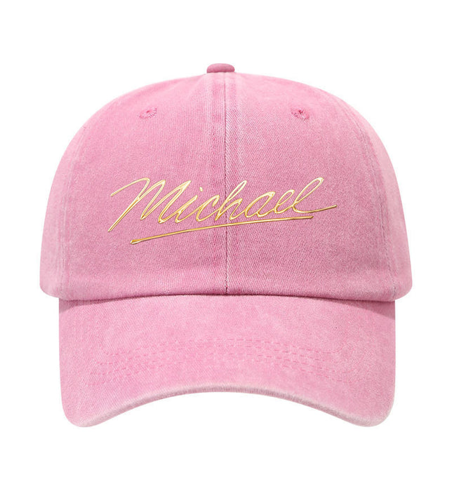 Wholesale Michael son Signature Vintage Washed Baseball Cap Embroidered Breathable Fashion Accessory