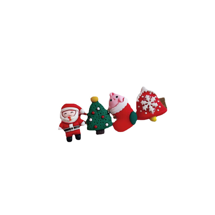 Wholesale Cartoon Christmas Santa Claus Elk Plastic Hairpin JDC-HC-KaLu002