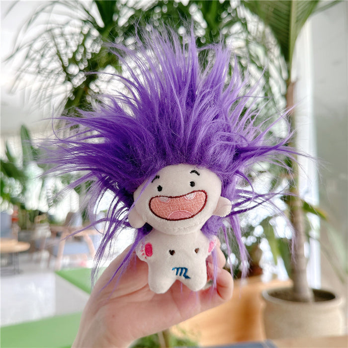 Wholesale Twelve Zodiac Signs Doll Funny Missing Teeth Cotton Doll Bag Pendant