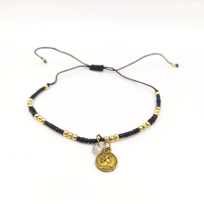 Wholesale   jewelry  anklet retro crystal foot ornaments rice beads simple personality jewelry