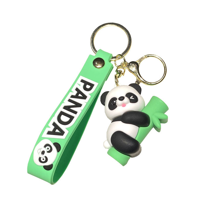 Wholesale Silicone Panda Keychain Decorative Bag Charm