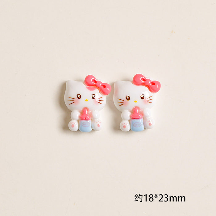 Wholesale Pink Bow Cartoon Cream Glue Mobile Phone Case Material Handmade Jewelry Resin Accessories