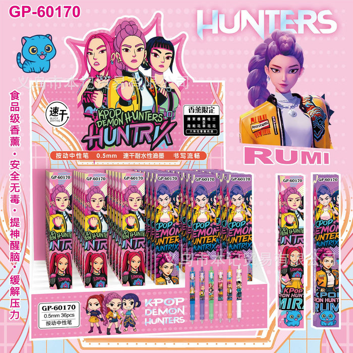 Wholesale cute cartoon 0.5mm student clickable ballpoint pens