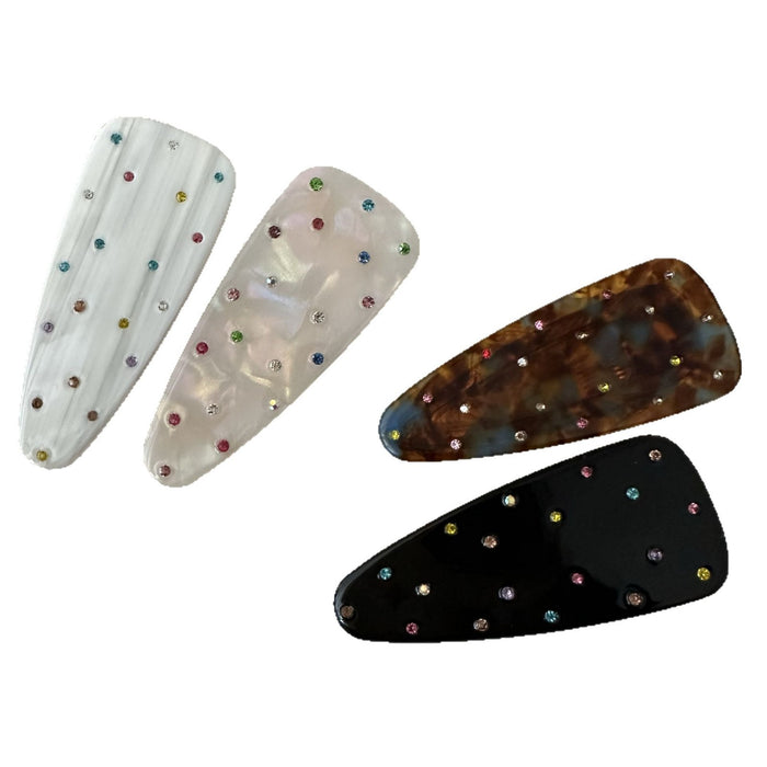 Wholesale Color diamond hair clip with simple side fringe clip