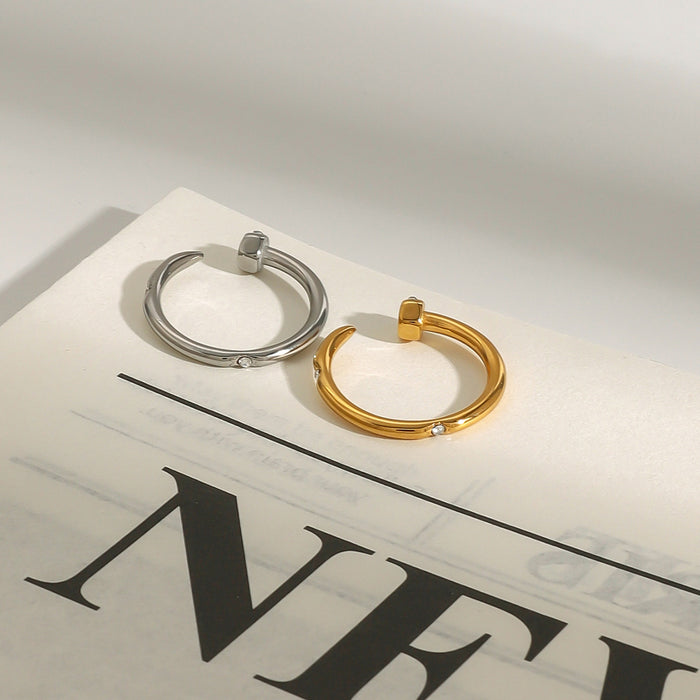 Wholesale Titanium steel ring with a light luxury and high-end feel. Stainless steel jewelry for the bracelet