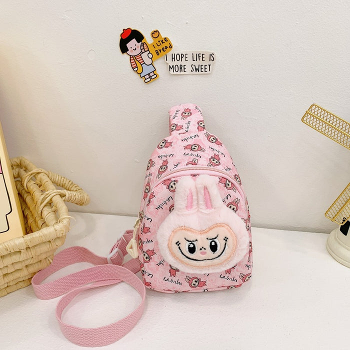 Wholesale children's chest bag cute plush shoulder bag cartoon doll lightweight crossbody bag