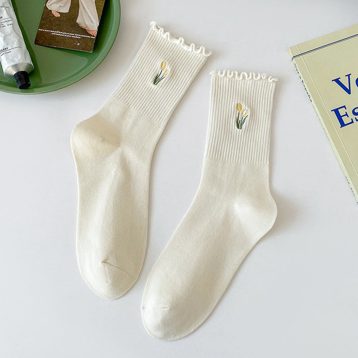 Wholesale Socks, tube socks, tulip flower pile socks