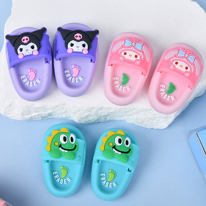 Wholesale Creative Cute Slippers Shape Student Eraser Mini Dinosaur Eraser Clean Rubber