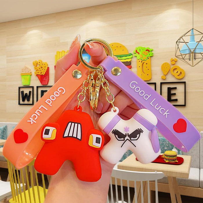 Wholesale Cartoon Silicone Doll Keychain JDC-KC-MingT035