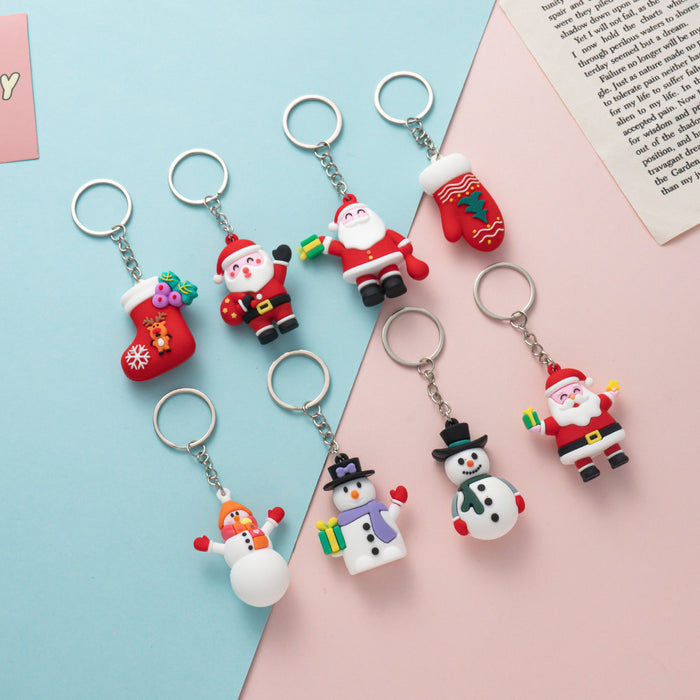 Wholesale Cute Christmas PVC Keychains JDC-KC-Wenma009