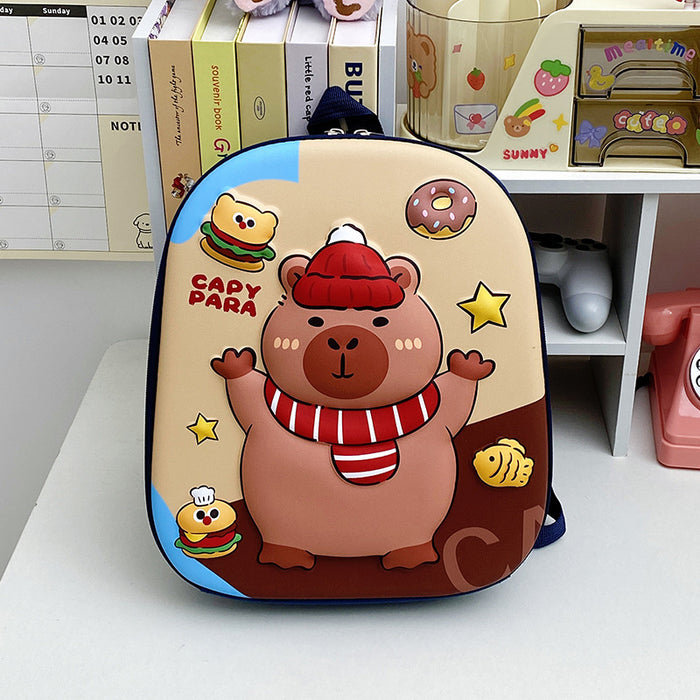 Wholesale New Groundhog Backpack Cute Kindergarten Backpack Boys and Girls Backpack Cute Cartoon Hard Shell