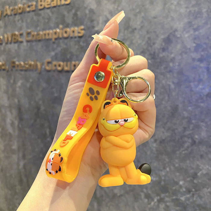 Wholesale Cartoon Silicone Cat Keychain Bag Pendant Ornament