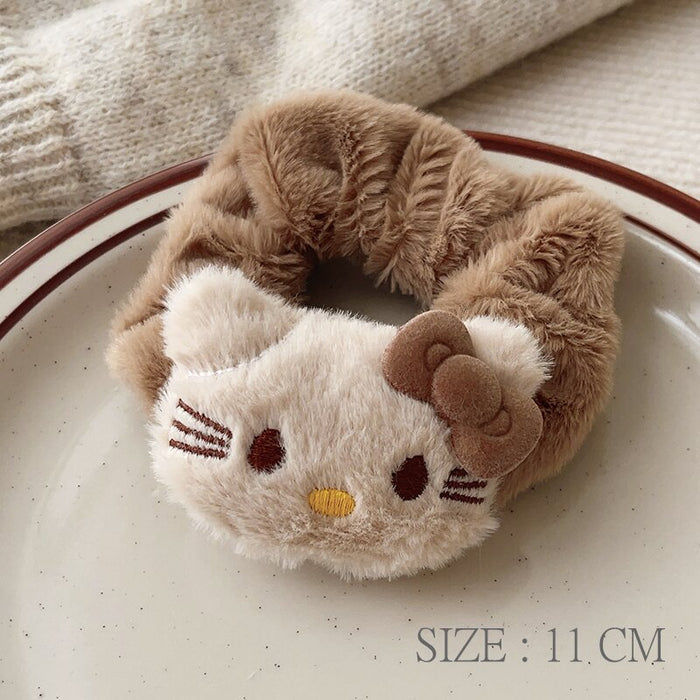 Wholesale Plush Large Bow Cat Preppy Hair Accessories