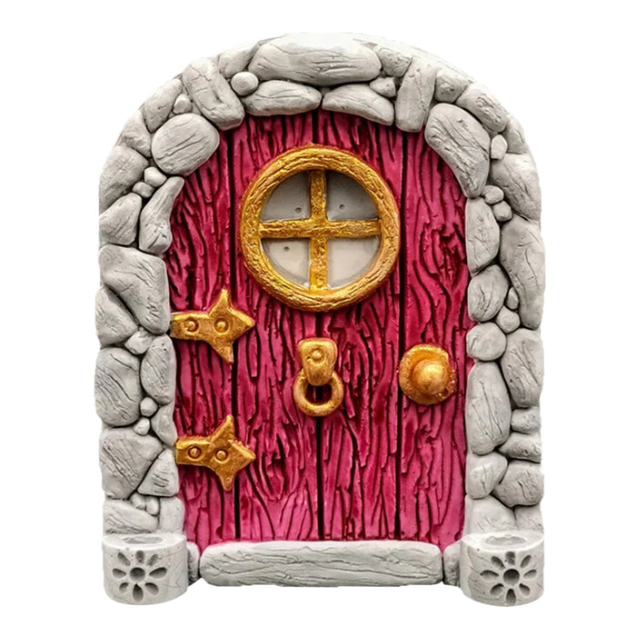 Wholesale  Fairy Gate Door Courtyard Wooden Tree Decoration Wooden Ornament