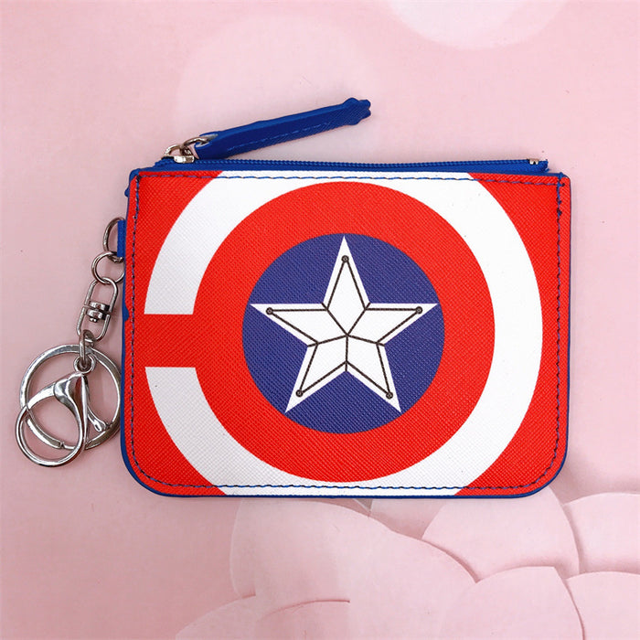 Wholesale PU Cartoon Printing with Key Ring Coin Card Holder JDC-WT-YaLL014