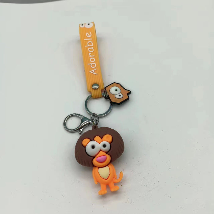 Wholesale PVC Soft Rubber Keychain Pendant Cartoon Doll Trendy Car Keychain