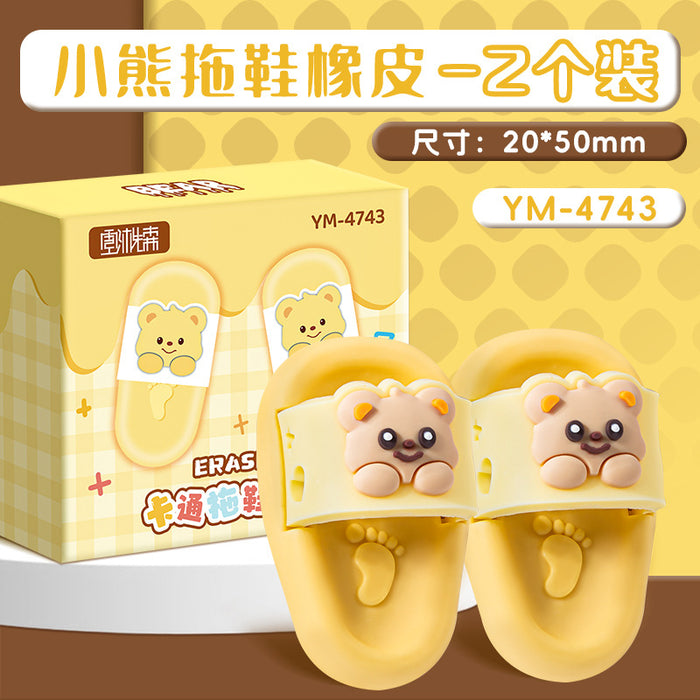 Wholesale Creative Cartoon Animal Erasers - Slippers & Dinosaur Design