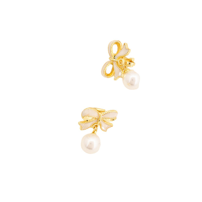 Wholesale New s925 silver needle drop oil  earrings pearl earrings