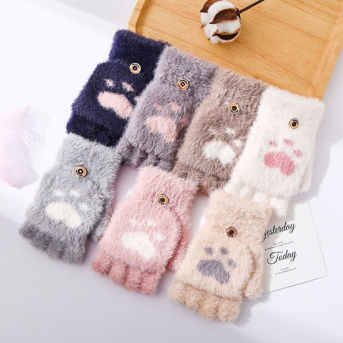 Wholesale  Cute Cartoon Cat Paw Gloves